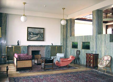 Interior of the The Villa Müller in Prague. 