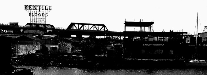 Culver Viaduct. From the banks of the Gowanus Canal.